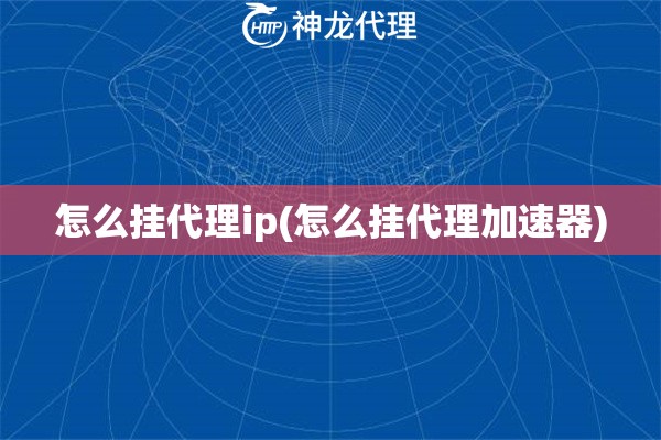 怎么挂代理ip(怎么挂代理加速器)