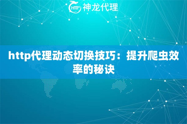 http代理动态切换技巧：提升爬虫效率的秘诀