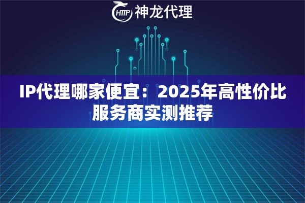 IP代理哪家便宜：2025年高性价比服务商实测推荐