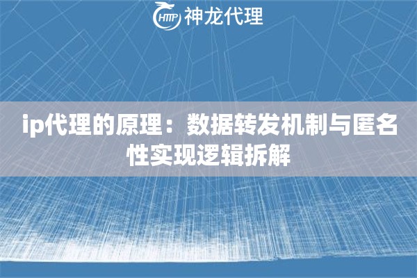 ip代理的原理：数据转发机制与匿名性实现逻辑拆解