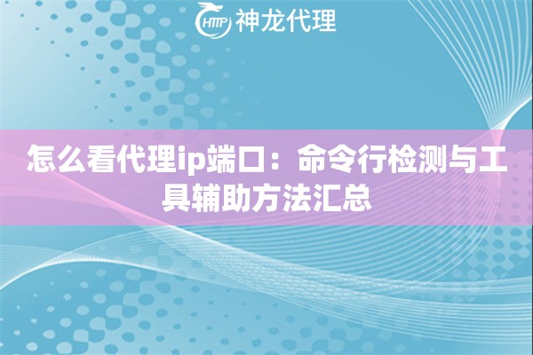 怎么看代理ip端口：命令行检测与工具辅助方法汇总