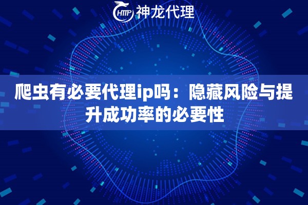 爬虫有必要代理ip吗：隐藏风险与提升成功率的必要性