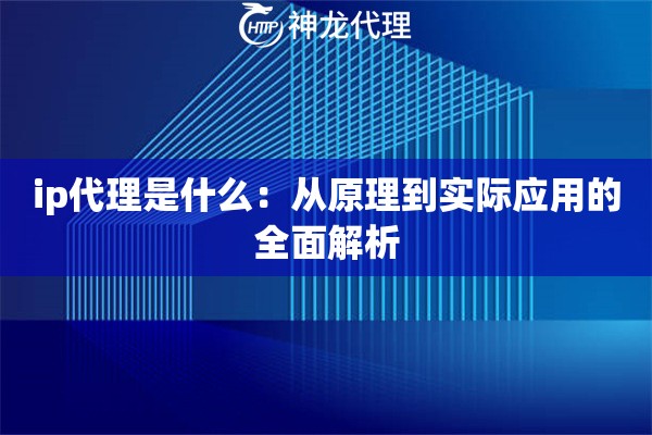 ip代理是什么：从原理到实际应用的全面解析
