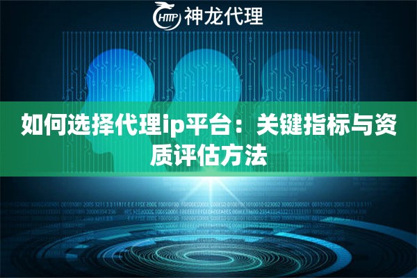 如何选择代理ip平台：关键指标与资质评估方法