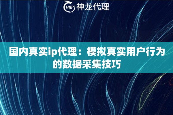 国内真实ip代理：模拟真实用户行为的数据采集技巧