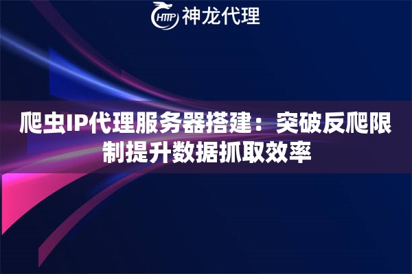 爬虫IP代理服务器搭建：突破反爬限制提升数据抓取效率