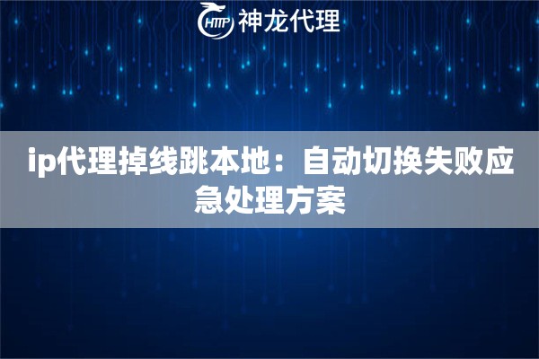 ip代理掉线跳本地：自动切换失败应急处理方案