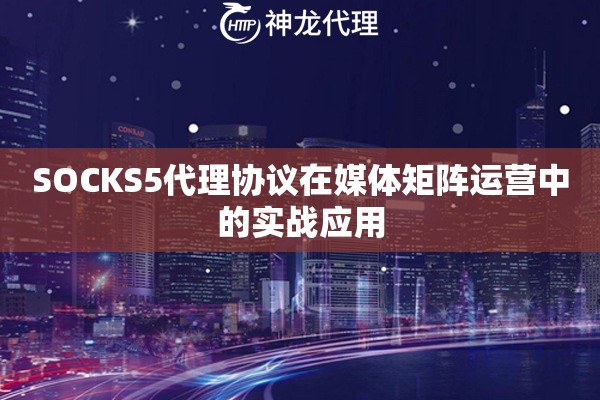 SOCKS5代理协议在媒体矩阵运营中的实战应用