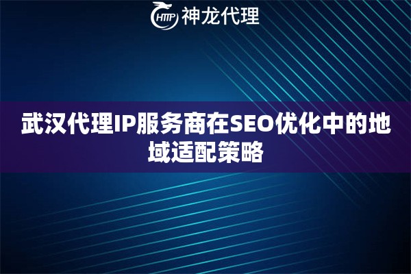 武汉代理IP服务商在SEO优化中的地域适配策略