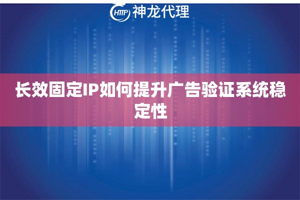 长效固定IP如何提升广告验证系统稳定性