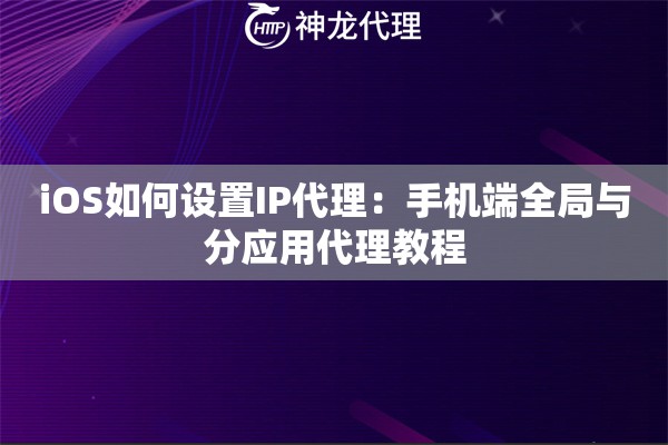 iOS如何设置IP代理：手机端全局与分应用代理教程