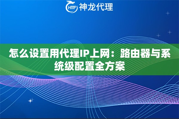 怎么设置用代理IP上网：路由器与系统级配置全方案