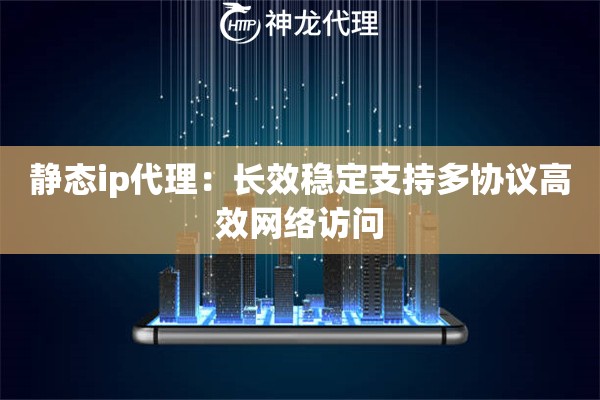 静态ip代理：长效稳定支持多协议高效网络访问
