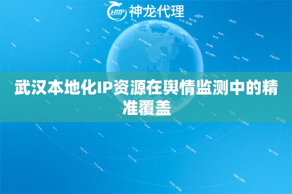 武汉本地化IP资源在舆情监测中的精准覆盖