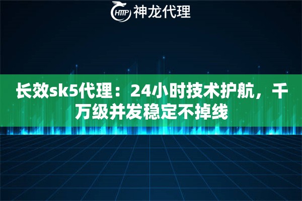 长效sk5代理：24小时技术护航，千万级并发稳定不掉线