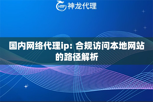 国内网络代理ip: 合规访问本地网站的路径解析