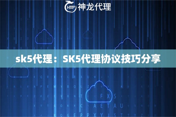 sk5代理：SK5代理协议技巧分享