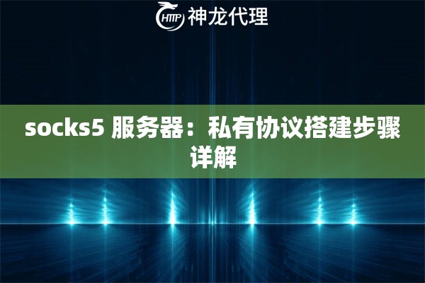 socks5 服务器：私有协议搭建步骤详解