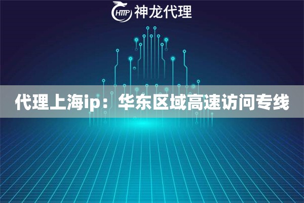 代理上海ip：华东区域高速访问专线