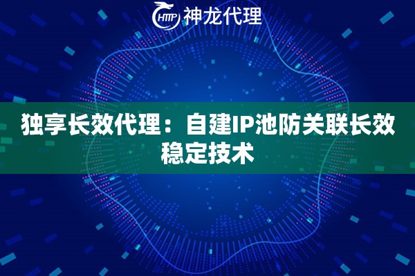 独享长效代理：自建IP池防关联长效稳定技术