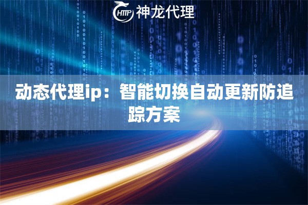 动态代理ip：智能切换自动更新防追踪方案