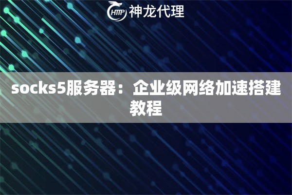 socks5服务器：企业级网络加速搭建教程