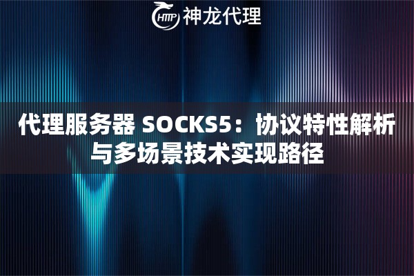 代理服务器 SOCKS5：协议特性解析与多场景技术实现路径