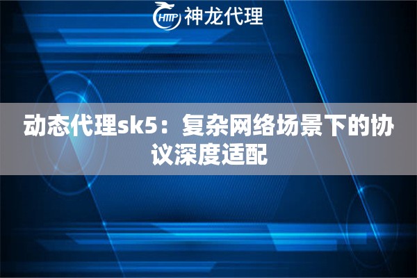 动态代理sk5：复杂网络场景下的协议深度适配