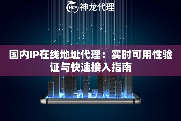 国内IP在线地址代理：实时可用性验证与快速接入指南