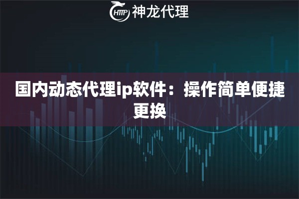 国内动态代理ip软件：操作简单便捷更换