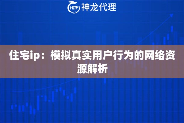 住宅ip：模拟真实用户行为的网络资源解析