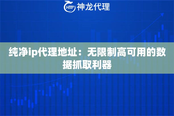 纯净ip代理地址：无限制高可用的数据抓取利器