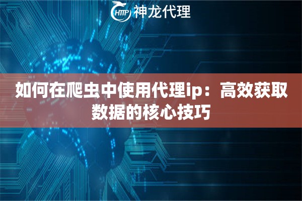 如何在爬虫中使用代理ip：高效获取数据的核心技巧
