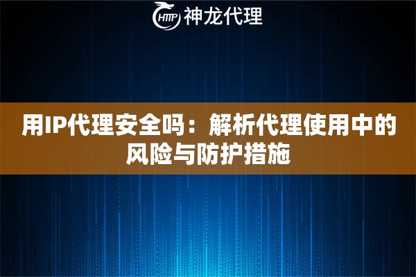 用IP代理安全吗：解析代理使用中的风险与防护措施