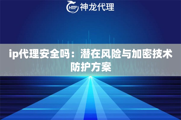 ip代理安全吗：潜在风险与加密技术防护方案
