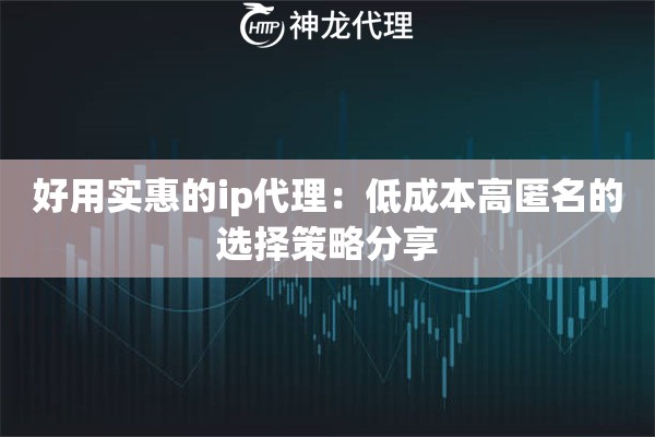 好用实惠的ip代理：低成本高匿名的选择策略分享