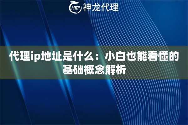 代理ip地址是什么：小白也能看懂的基础概念解析