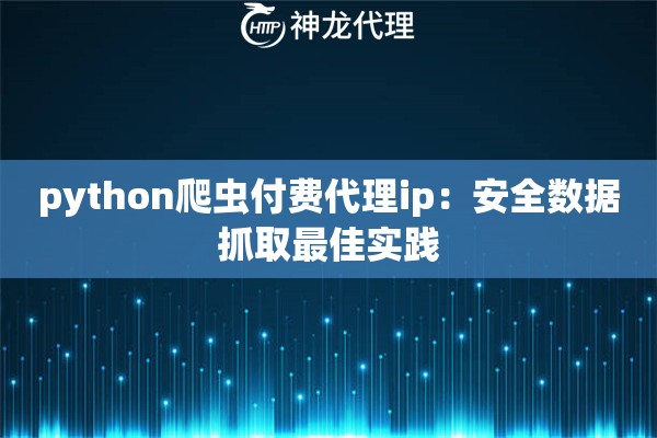 python爬虫付费代理ip：安全数据抓取最佳实践
