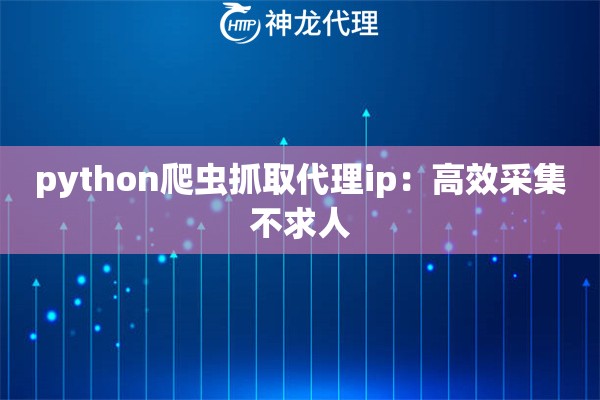 python爬虫抓取代理ip：高效采集不求人
