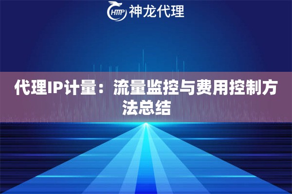 代理IP计量：流量监控与费用控制方法总结