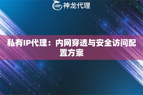 私有IP代理：内网穿透与安全访问配置方案