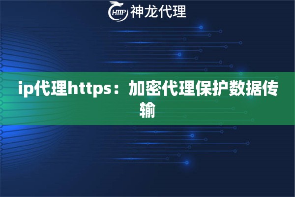 ip代理https：加密代理保护数据传输