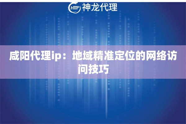 咸阳代理ip：地域精准定位的网络访问技巧