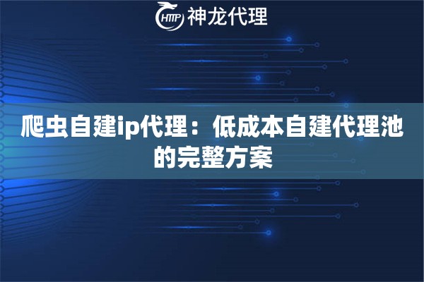 爬虫自建ip代理：低成本自建代理池的完整方案