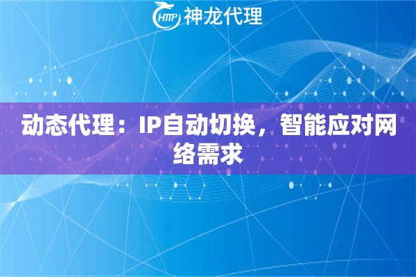 动态代理：IP自动切换，智能应对网络需求