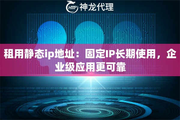 租用静态ip地址：固定IP长期使用，企业级应用更可靠
