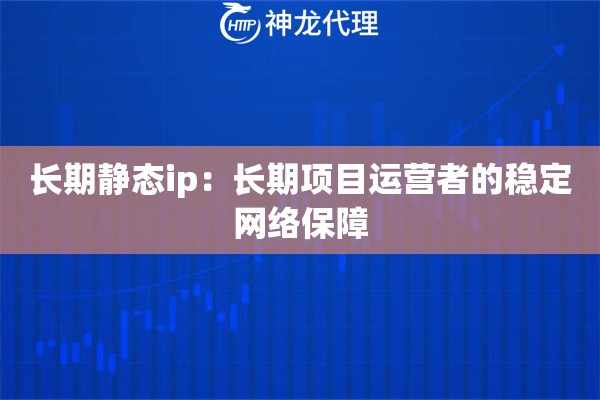 长期静态ip：长期项目运营者的稳定网络保障