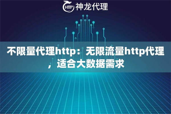 不限量代理http：无限流量http代理，适合大数据需求
