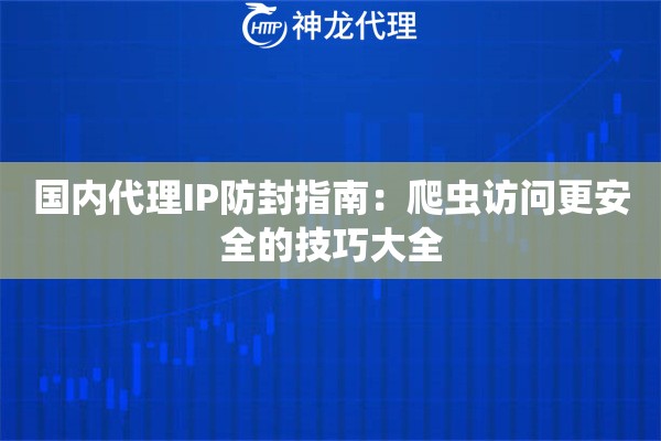 国内代理IP防封指南：爬虫访问更安全的技巧大全