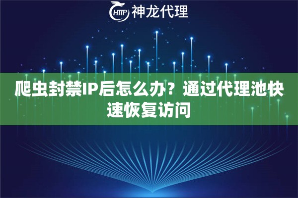 爬虫封禁IP后怎么办？通过代理池快速恢复访问